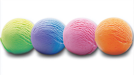 Obraz premium Multicolored frozen treat, food photo for online platforms