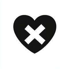 Fototapeta premium Protective medical tape is used to mark the shape of a heart as it heals