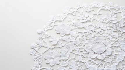 Ornate White Lace Doily