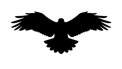 Fototapeta premium eagle in the sky, vector silhouette eagle, bird, vector, silhouette, eagle, wing, flying, animal, illustration, wings, dove, black, feather, nature, fly, flight, symbol, tattoo, hawk, pigeon, falcon, 