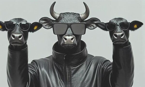 Fashion black bull, party vibes. 