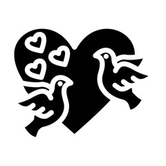 Love Birds Vector Design Icon Style
