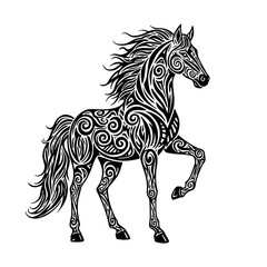 Ornate Tribal Horse Design