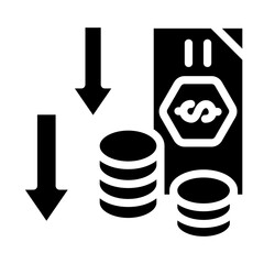 Deflation Vector Design Icon Style