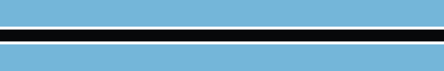 Obraz premium Flag of Botswana. Botswana flag long banner digital vector illustration