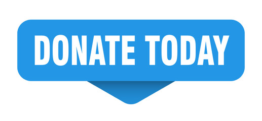 donate today sticker. donate today sign on transparent background