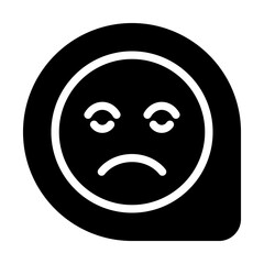 Sad Face Vector Design Icon Style