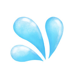 Songkran Festival Water drop Watercolor Illustration