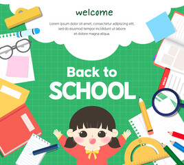 back to school. Back to school illustration design, event, discount, shopping, illustration design for children and students. © 달의봄