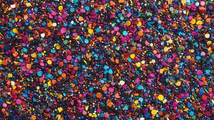 Fototapeta premium Vibrant Rainbow Sprinkles Close-Up Colorful Texture and Festive Background for Sweet Treats
