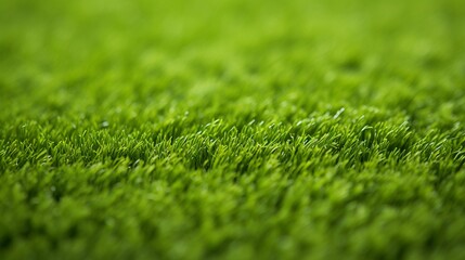 Green Artificial Grass Field Background with Clean Lines and Texture