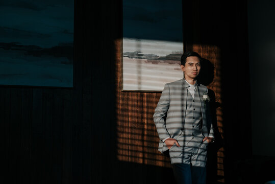 young man in the window