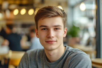 Im confident in my abilities. Shot of a young man sitting in a cafe
