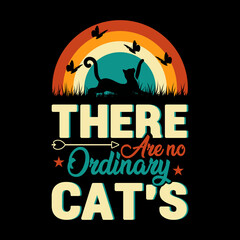 Cat t-shirt design or animal t-shirt vector design typography retro vintage design