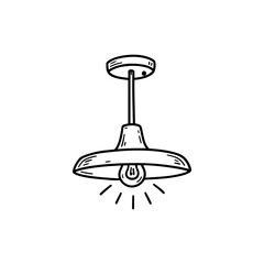 Minimal Ceiling Light with Bulb