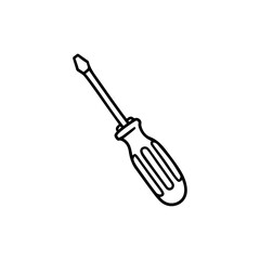 Minimal Flat Phillips Screwdriver with Straight Handle