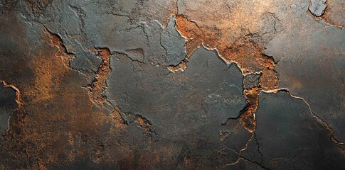 A grunge background featuring layered brush strokes produces a distinctive vintage texture with weathered and distressed artistic design elements