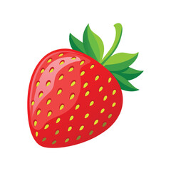 Fresh strawberry vector with white background