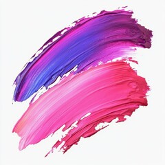 "Brushstroke with Gradient Transitioning from Purple to Pink – Textured Brushstroke with Visible Ridges and Grooves"
