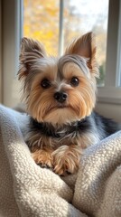 Hyperrealistic Full Body Image of a Miniature Yorkshire Terrier in Natural Light