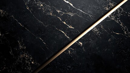 Naklejka premium Elegant Marble Texture: A luxurious close-up of a polished black marble surface with subtle gold veining, and the warm glow, perfect for adding a touch of sophistication to your designs.