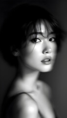 ファンタジーストーリー（モノクロームに刻まれた、一瞬のモノローグ&mdash;静寂の中で紡がれる女性の想い）