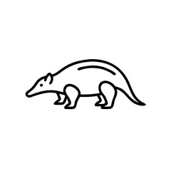 pangolin Icon, modern design, black outline