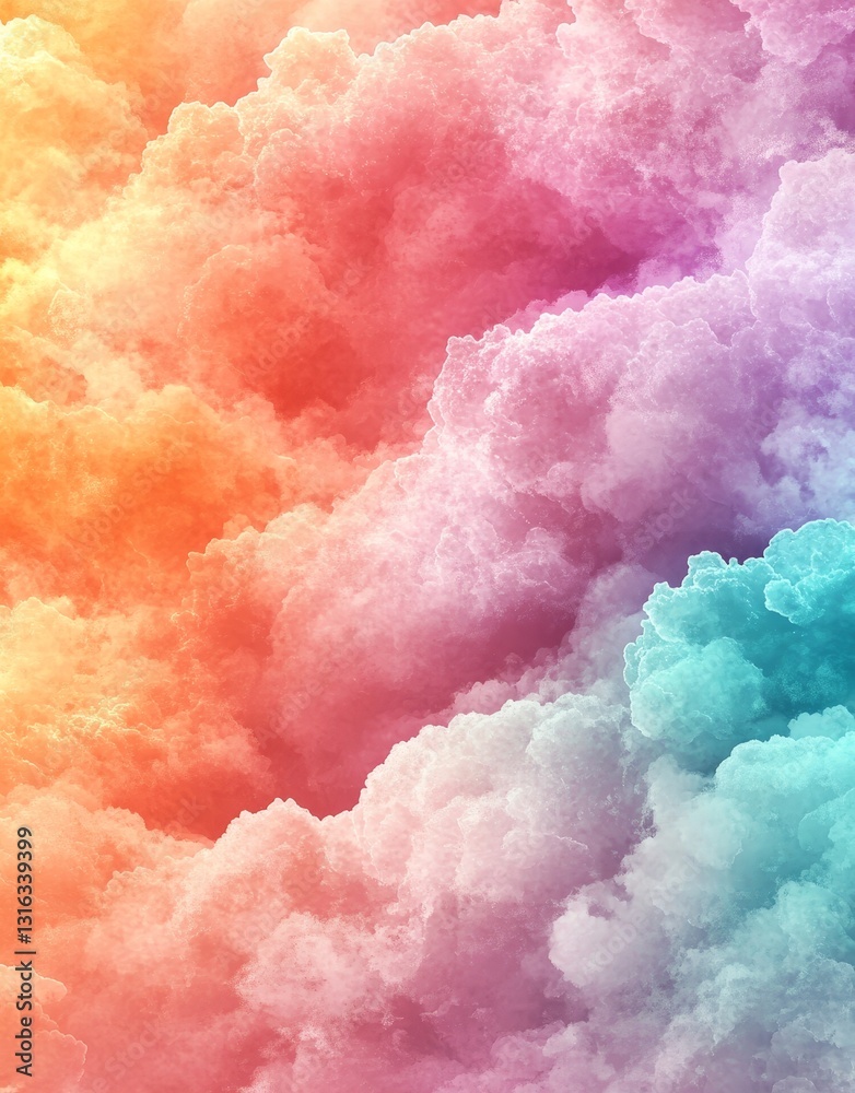 Poster creating an abstract gradient is the result of a colorful watercolor background