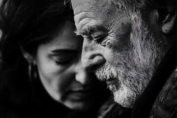 A couple looking down