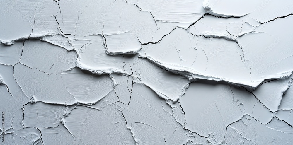 Poster light and shadow interact with a white textured surface to produce an abstract pattern