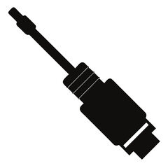Clean Cable Plug Silhouette Vector Art