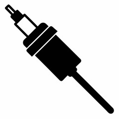 Clean Cable Plug Silhouette Vector Art