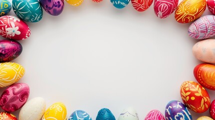 Meticulously crafted oval frame made from array of clean lines and shapes