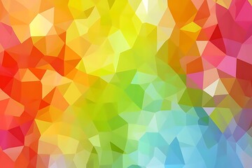 Vibrant chromatic polygonal mosaic with harmonious gradient spectrum
