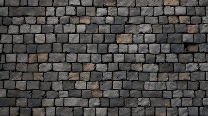 Obraz premium Textured Cobblestone Street in Topdown View