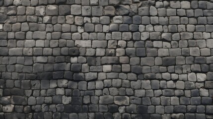 Cobblestone Street with Minimal Flat Texture and Topdown View