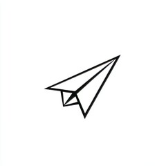 The idea of freedom, communication, messaging, and travel is conveyed through the image of a simple triangular paper plane flying