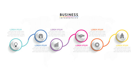 Obraz premium Vector business Presentation Connecting Steps Infographic Template