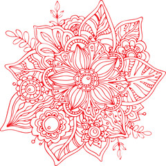 Beautiful Mandala Art and Vector Mandala Design Image.