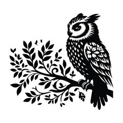 Obraz premium owl silhouette