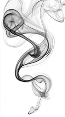 Obraz premium Abstract Black Smoke Swirls, Wispy Vapor Trails, Ethereal Ghostly Mist, Dark Smoky Texture