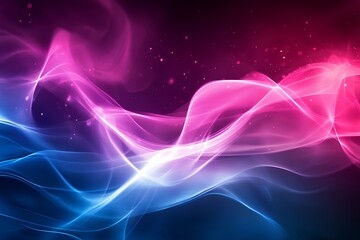 Fototapeta premium Abstract Swirling Smoke Waves, Pink and Blue Nebula, Cosmic Energy Flow