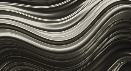Obraz premium Abstract dark silver and gold wave background.