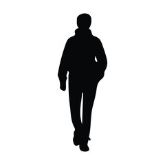 Fototapeta premium silhouette of person walking