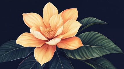 Obraz premium A beautiful and elegant illustration of a vibrant flower blossom