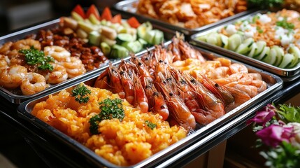 Obraz premium A vibrant tapestry of flavors and textures unfolds, inviting the senses to embark on a culinary adventure.