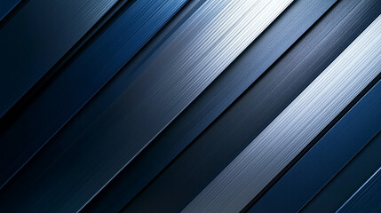 Obraz premium Abstract diagonal lines modern blue silver metallic background design dark style light image shades
