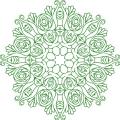 Beautiful flower art and mandala vector design