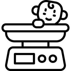 Baby Weight line icon