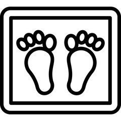 Footprints line icon